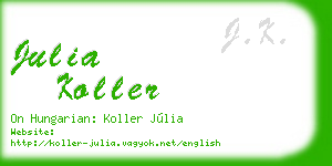 julia koller business card